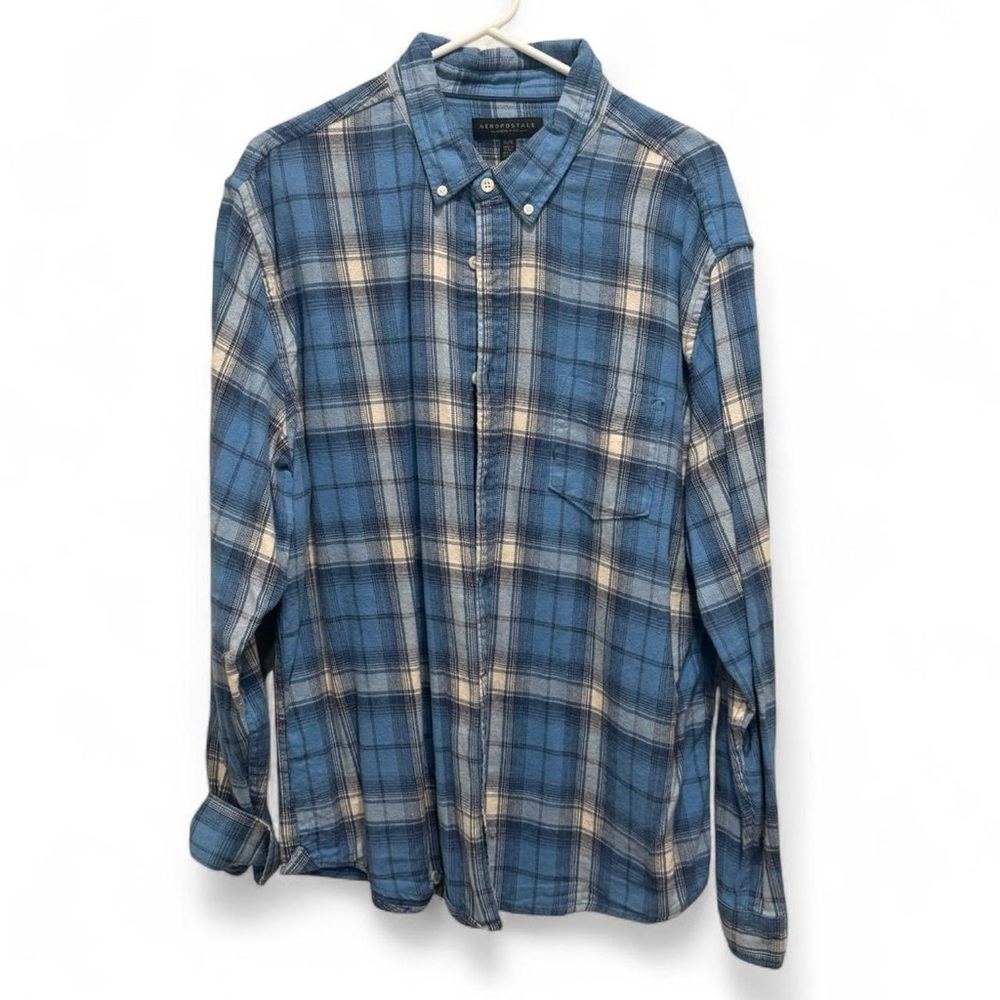 Aeropostale Light Blue Plaid Shirt